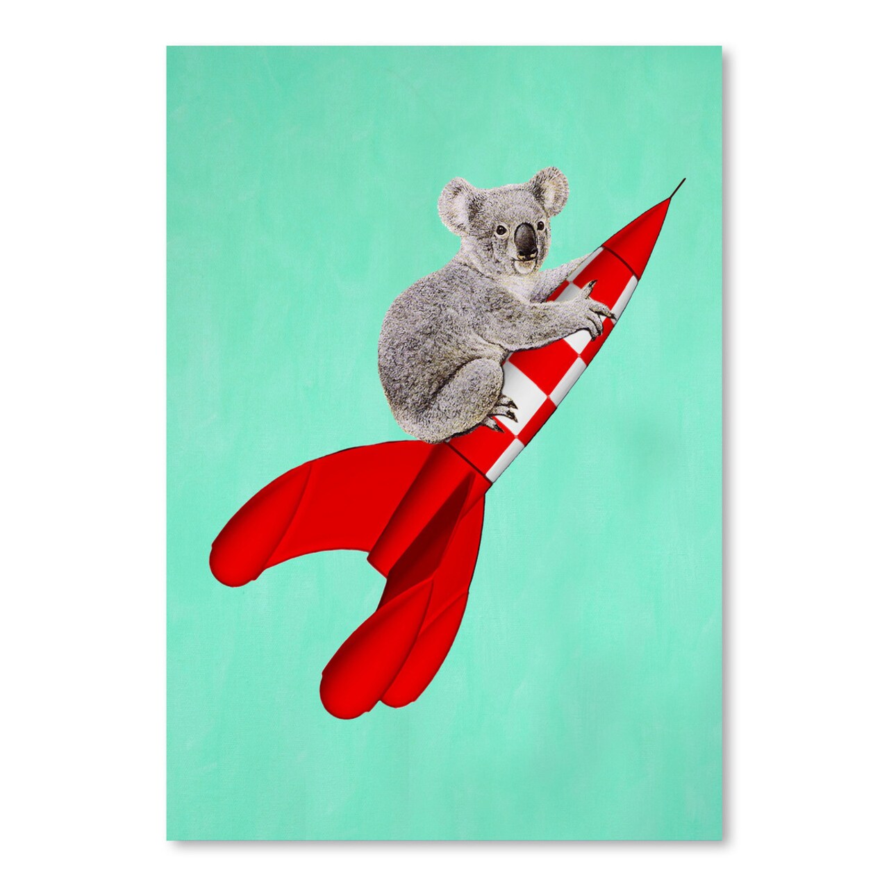 Koala On Rocket by Coco De Paris  Poster Art Print - Americanflat